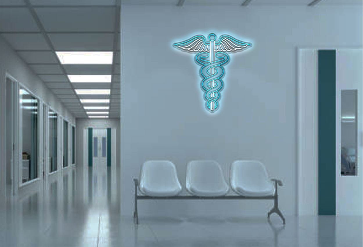 Medical Caduceus Symbol LED Neon Sign