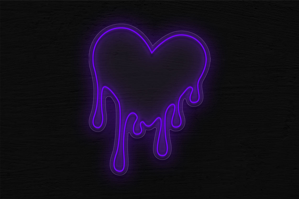 Melted Heart LED Neon Sign