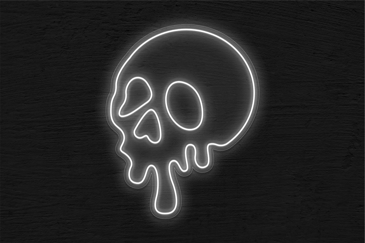 Melted Skull LED Neon Sign