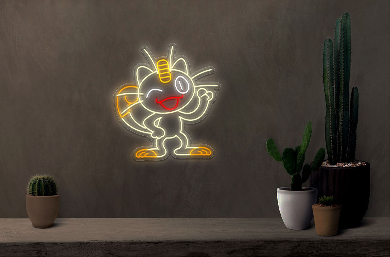 Meowth(Pokemon) LED Neon Sign