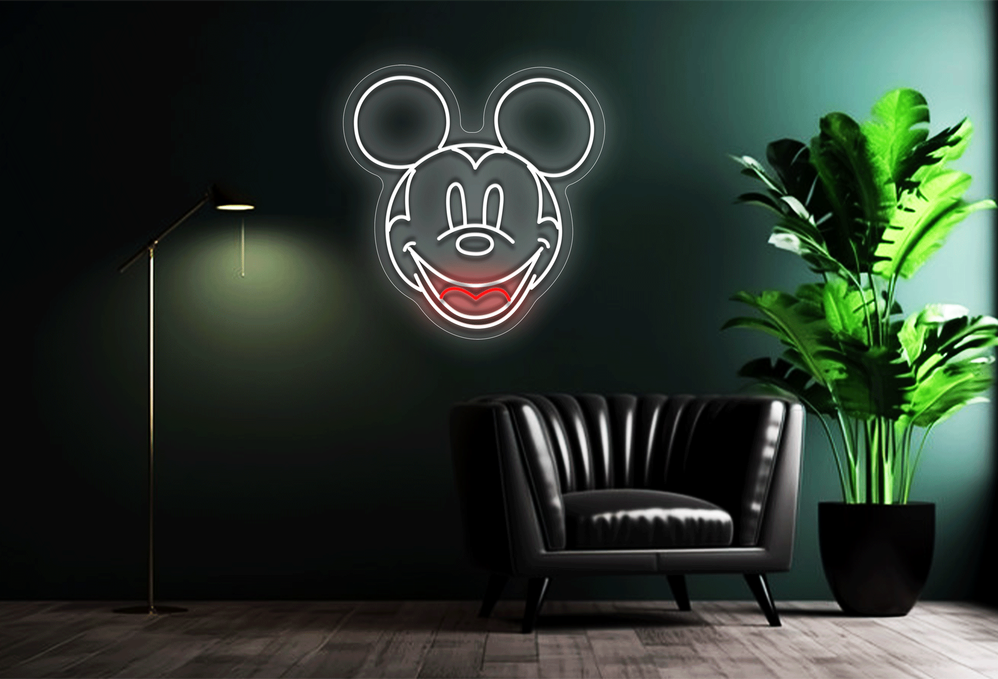 Steamboat Willie Mouse Head LED Neon Sign