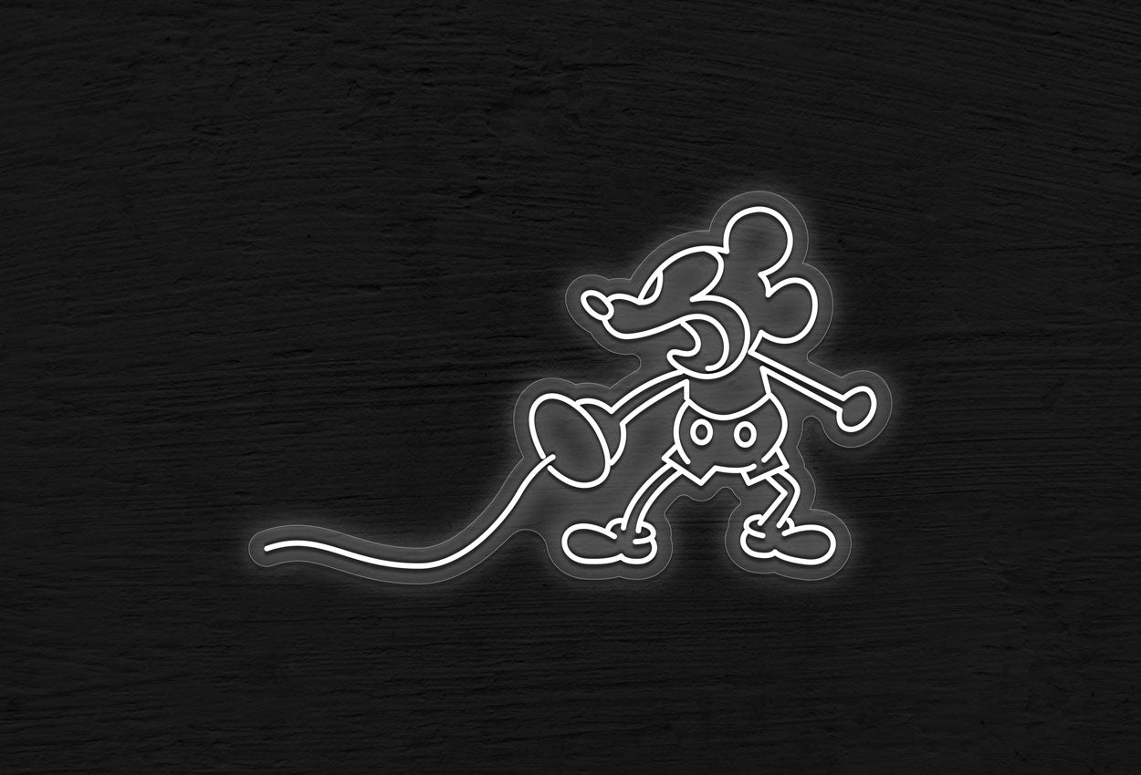 Mouse Holding A Wobbly Sword LED Neon Sign