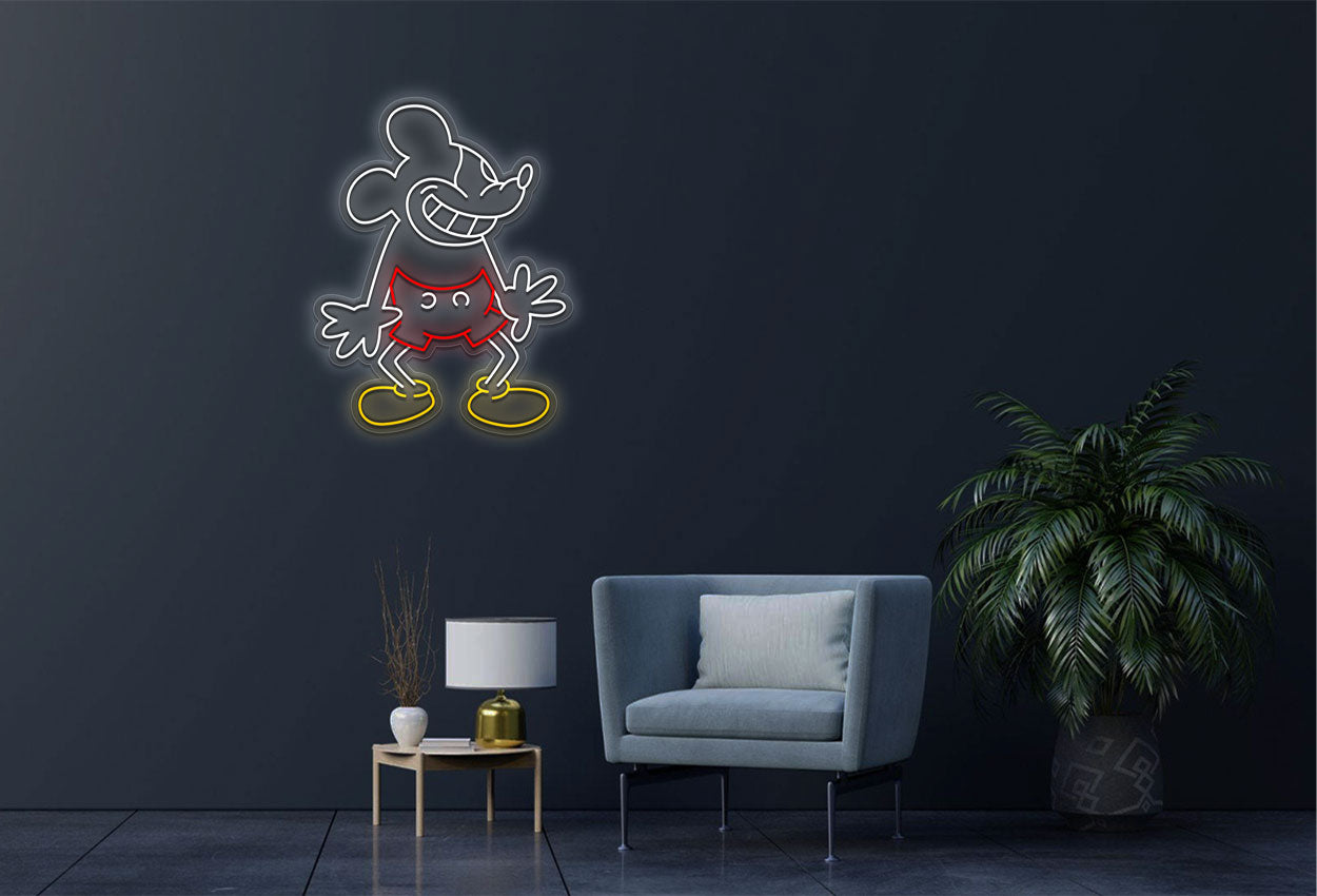 Scared Mouse LED Neon Sign