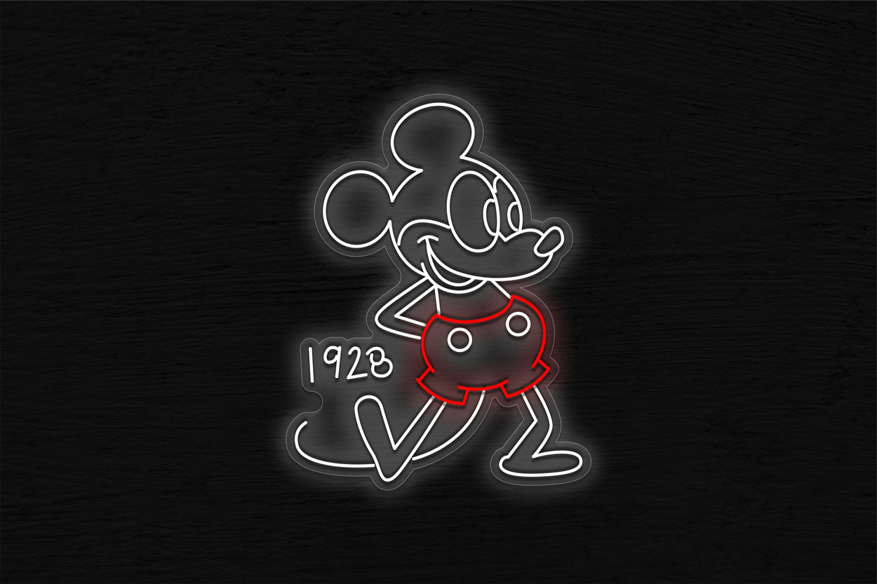 Mouse With 1928 LED Neon Sign