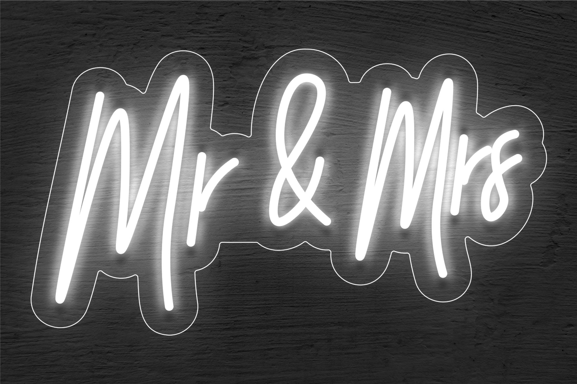 Scritta neon led - Mr & Mrs