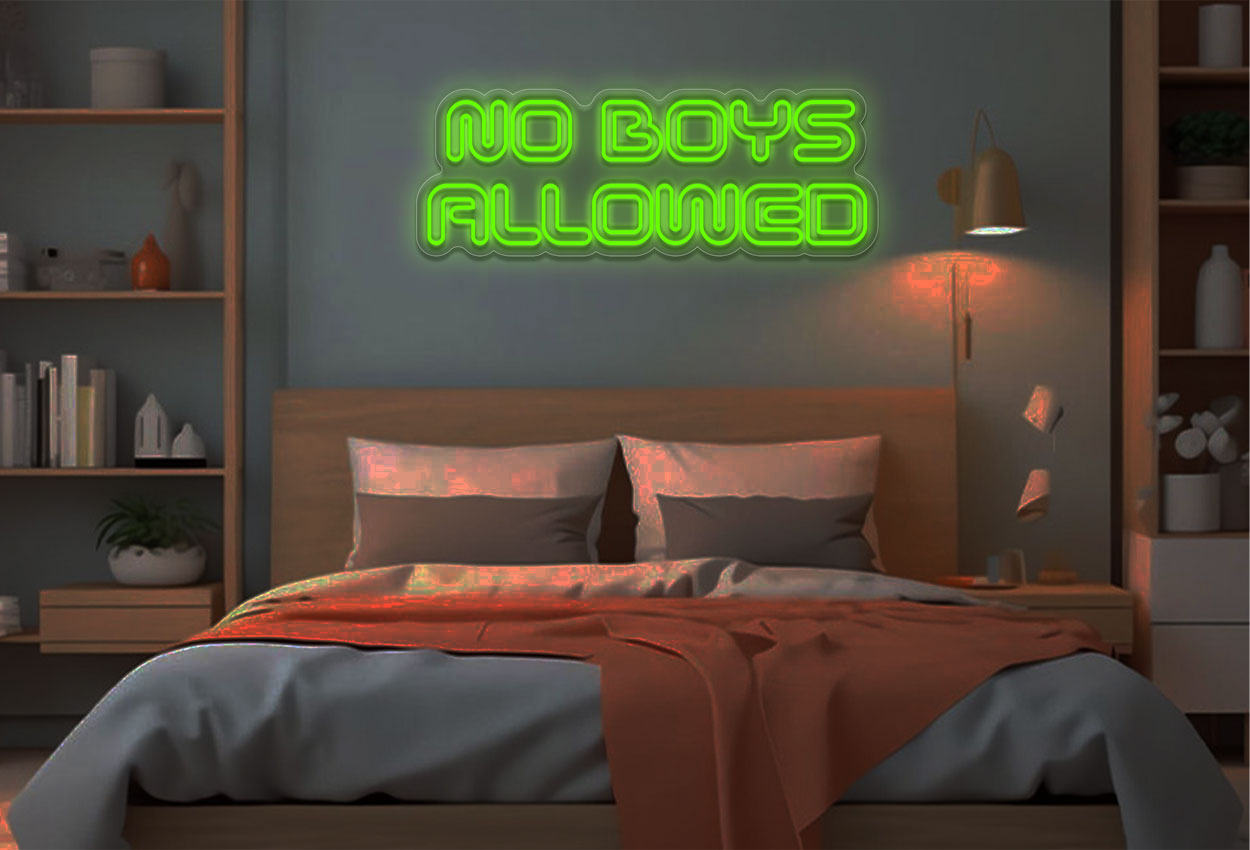 No Boys Allowed LED Neon Sign