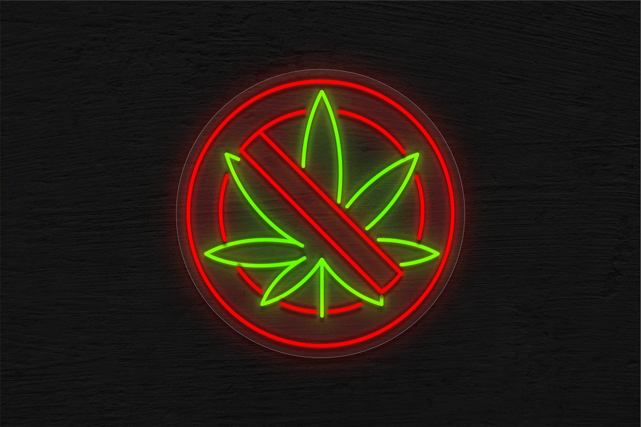 No Weed Sign LED Neon Sign