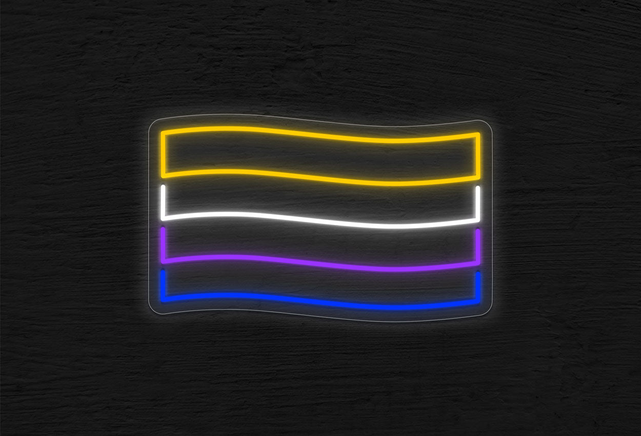 Non Binary Flag LED Neon Sign