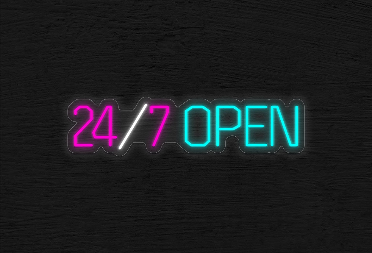 24/7 Open LED Neon Sign