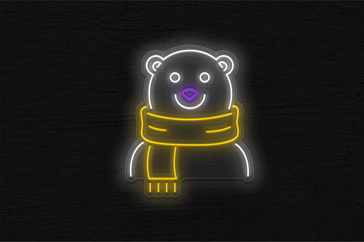 Panda with Scarf LED Neon Sign