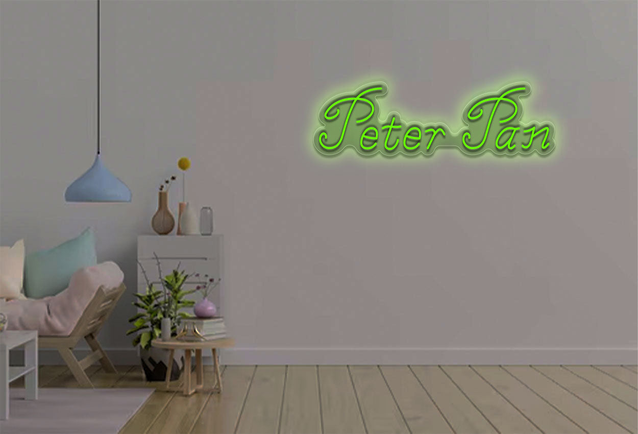 Peter Pan in Classic Text LED Neon Sign