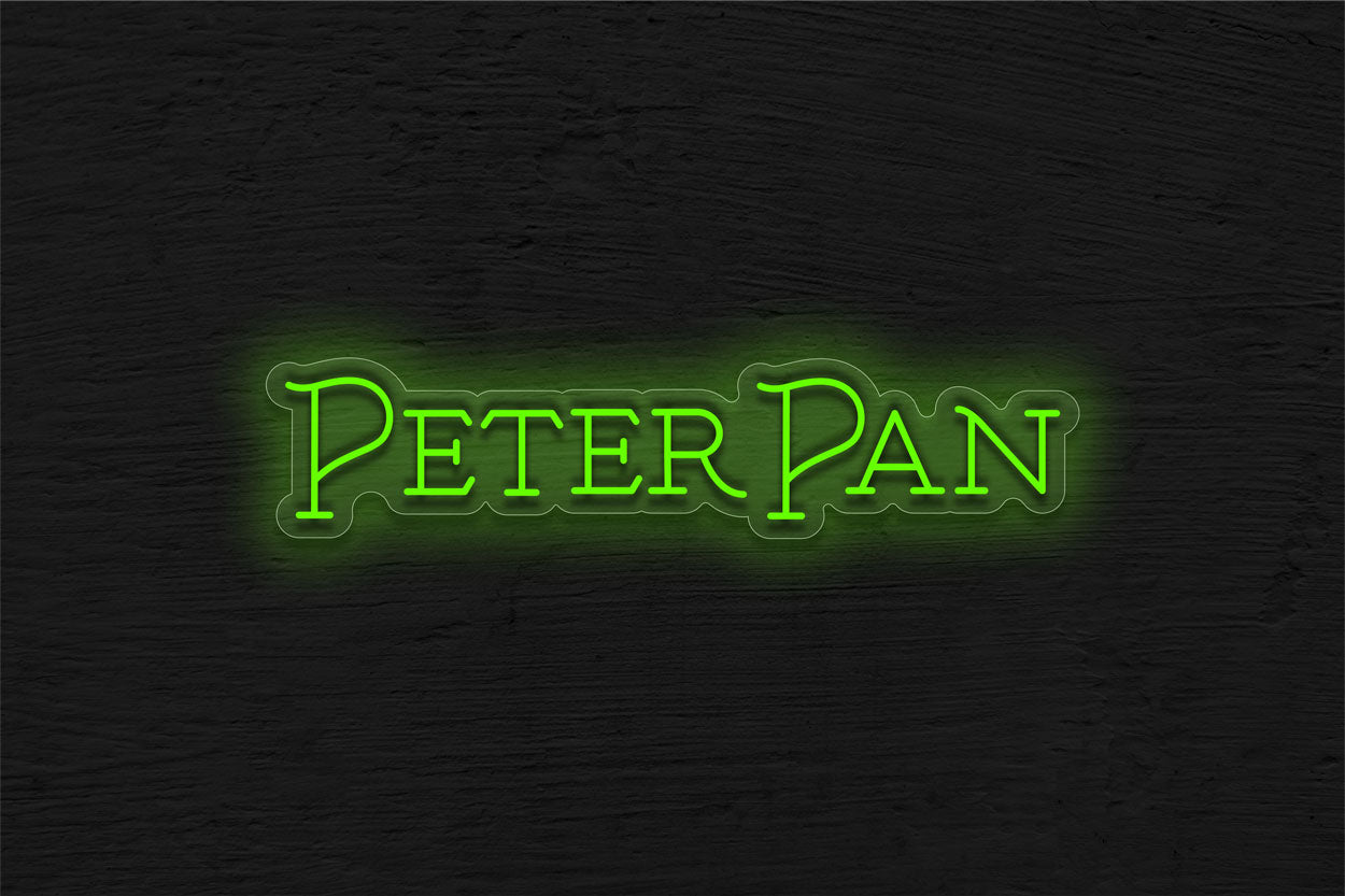 Peter Pan in Serif Font LED Neon Sign