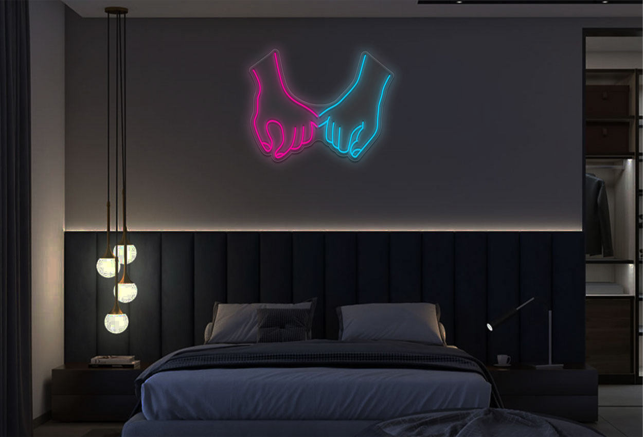 Pinky Swear Hand LED Neon Sign