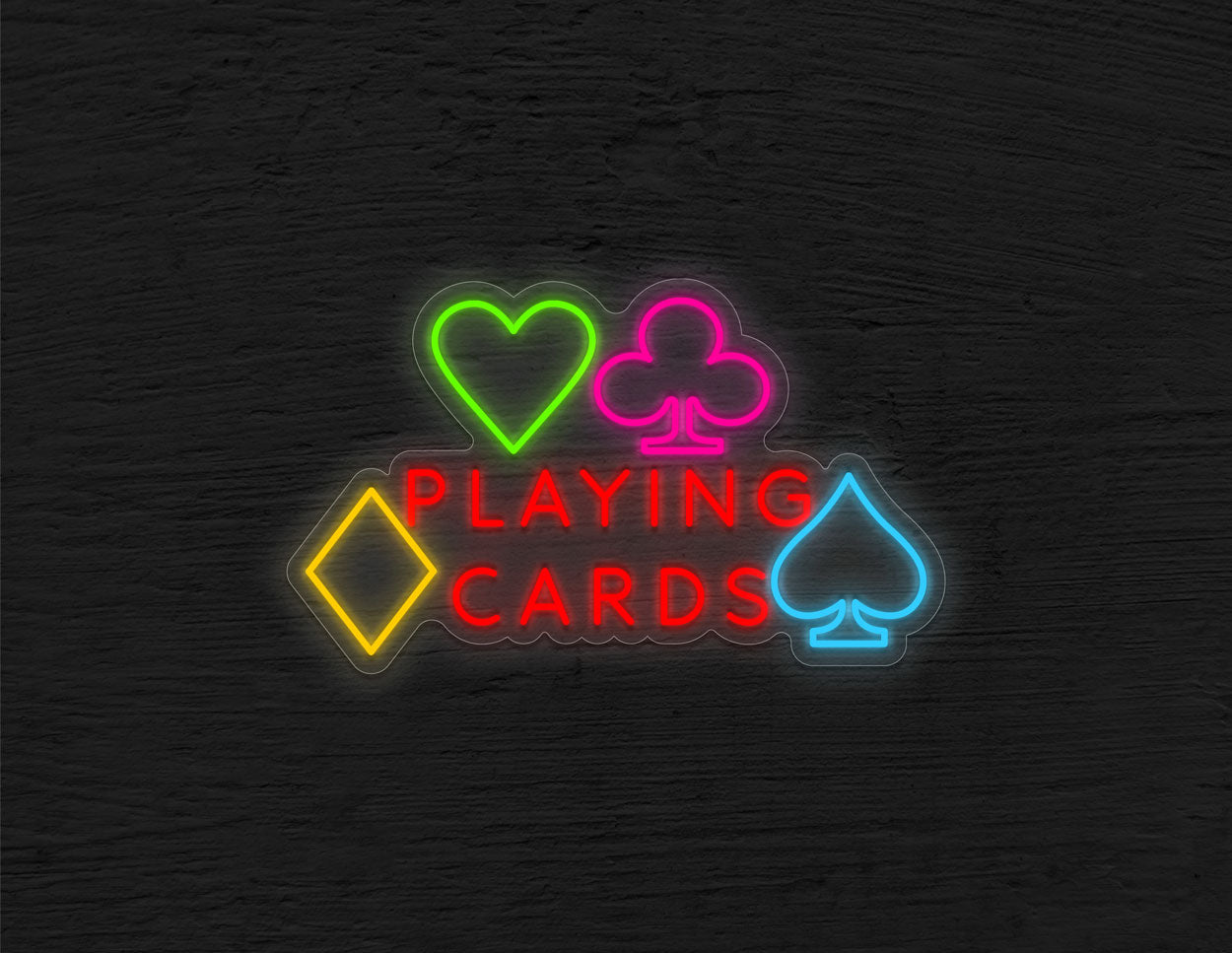 Playing Cards with 4 Kinds LED Neon Sign