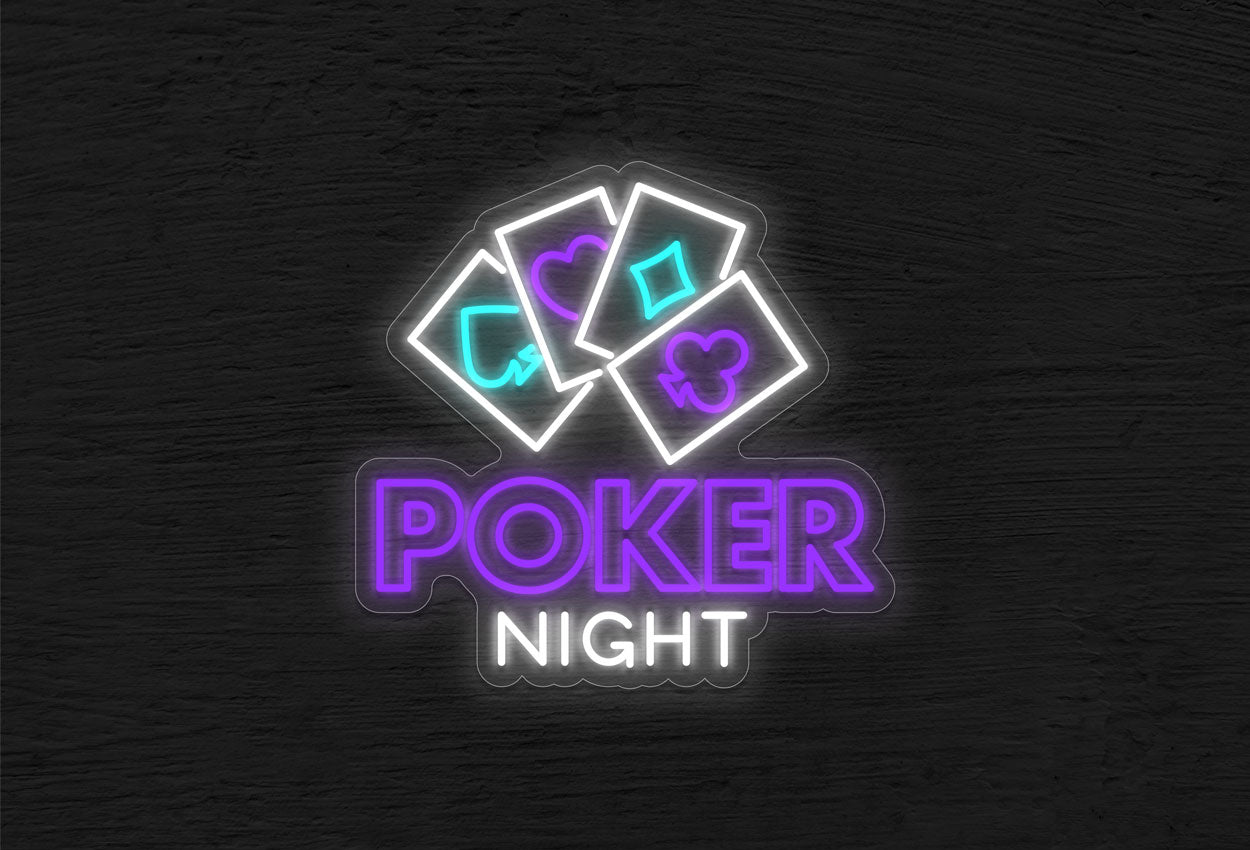 Poker Night LED Neon Sign