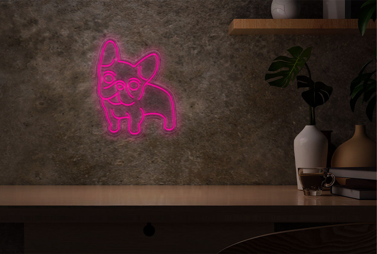 Puppy Bulldog LED Neon Sign