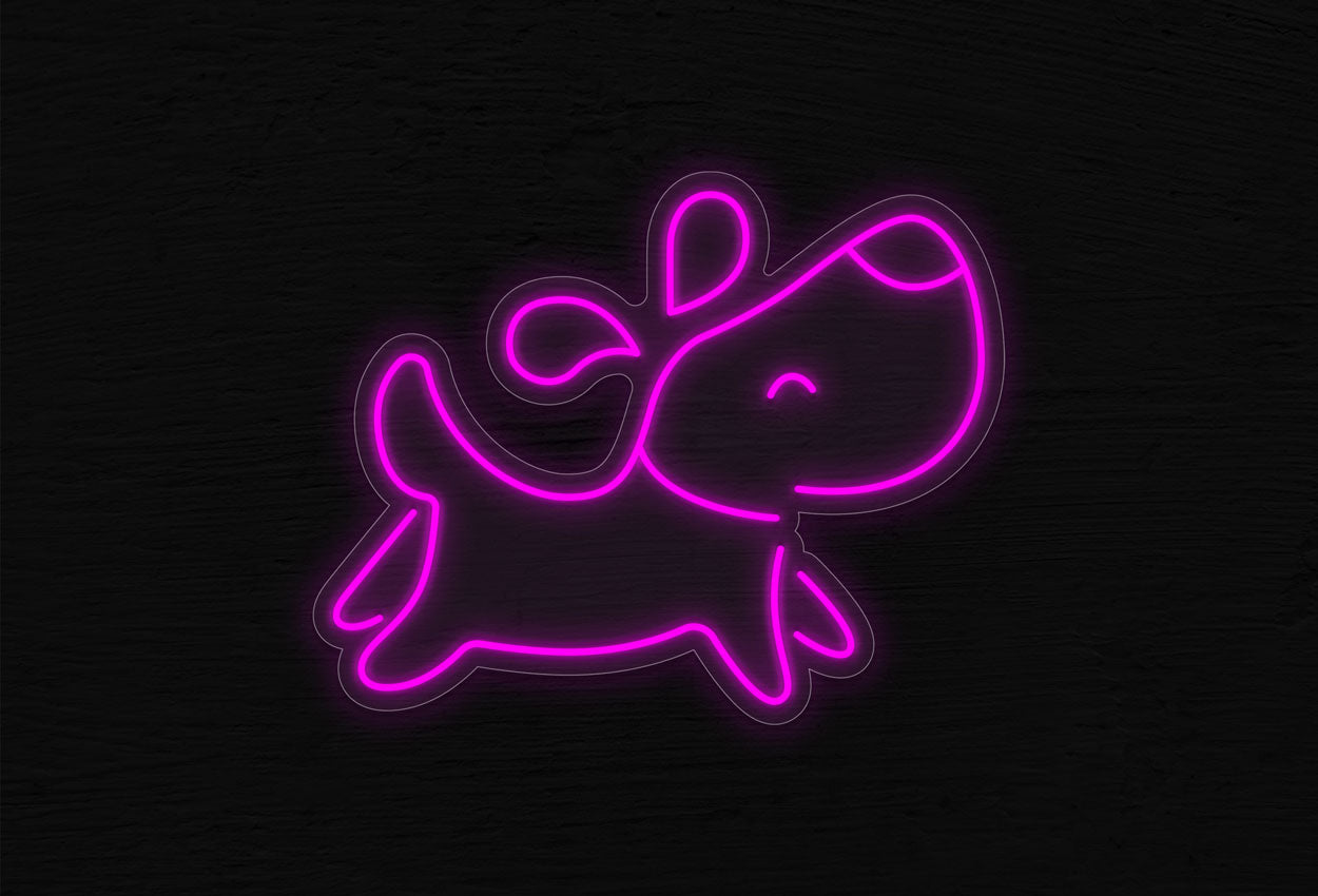 Happy Puppy Dog LED Neon Sign