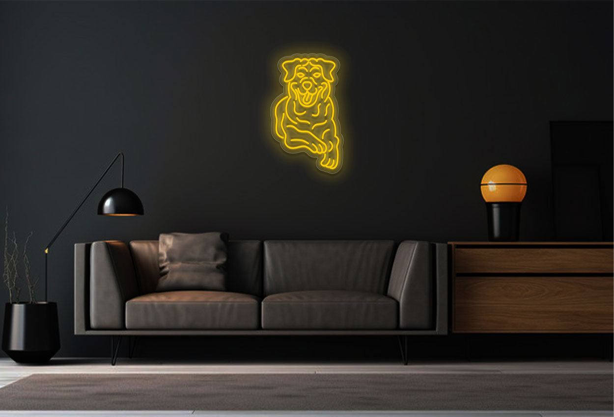 Rottweiler Dog LED Neon Sign