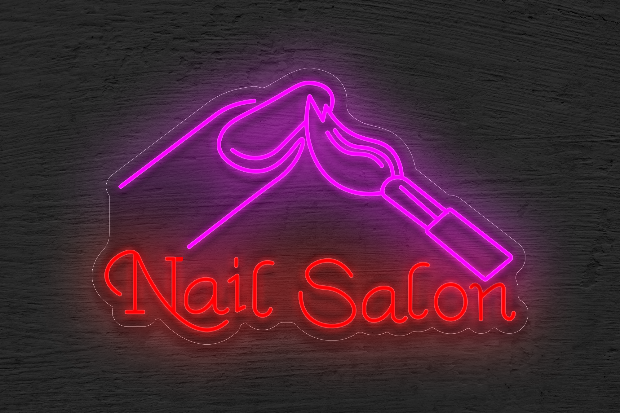 Nail Salon with Polish LED Neon Sign