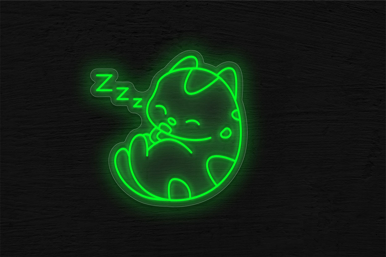 Sleeping Cat LED Neon Sign