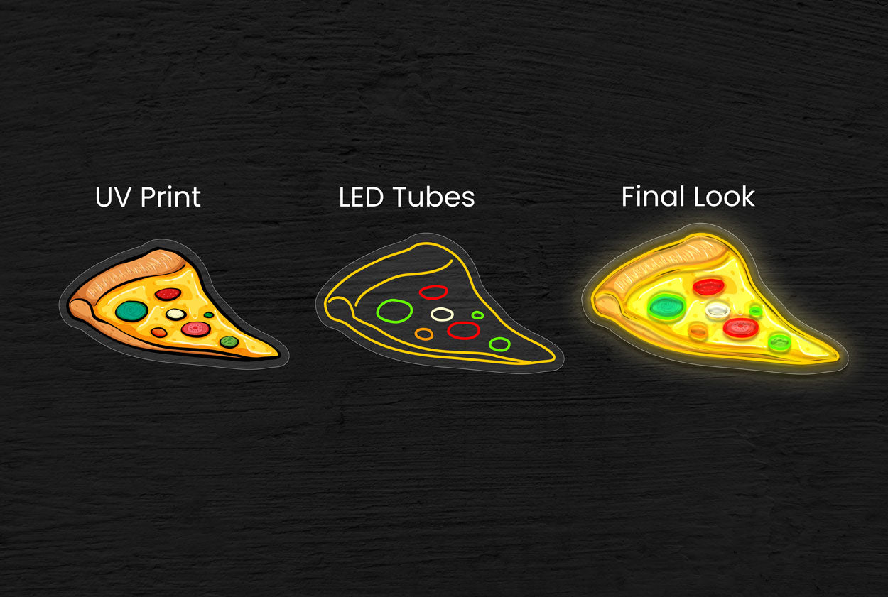 Pizza With UV Printing LED Neon Sign