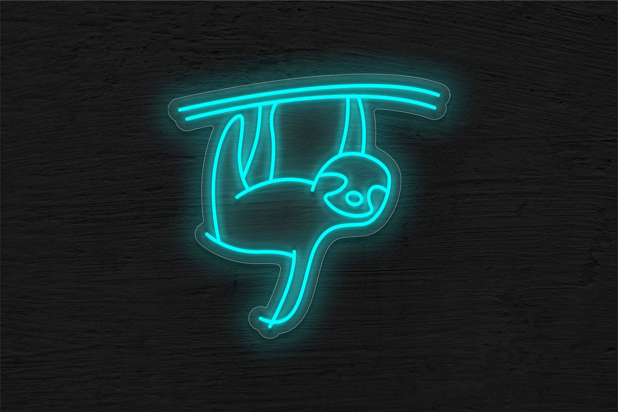 Hanging Sloth LED Neon Sign