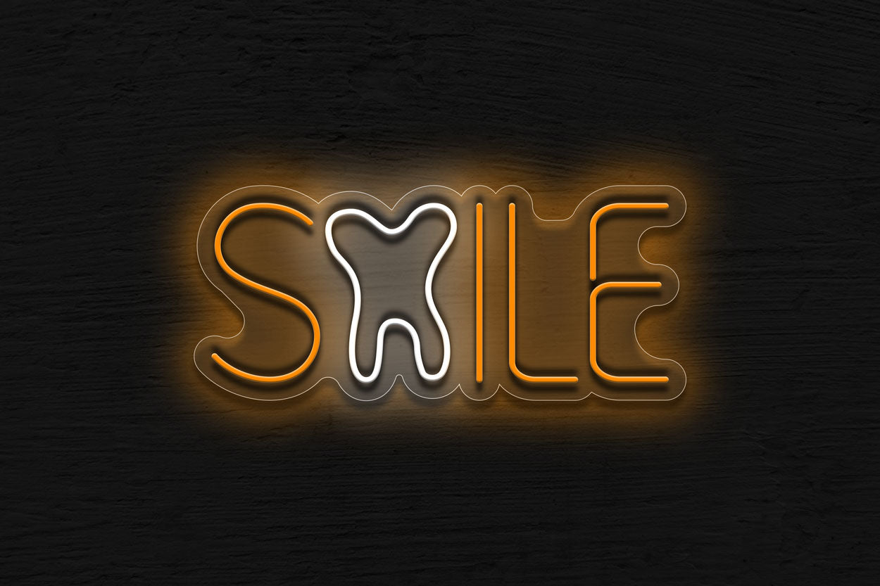 Smile And a Tooth LED Neon Sign