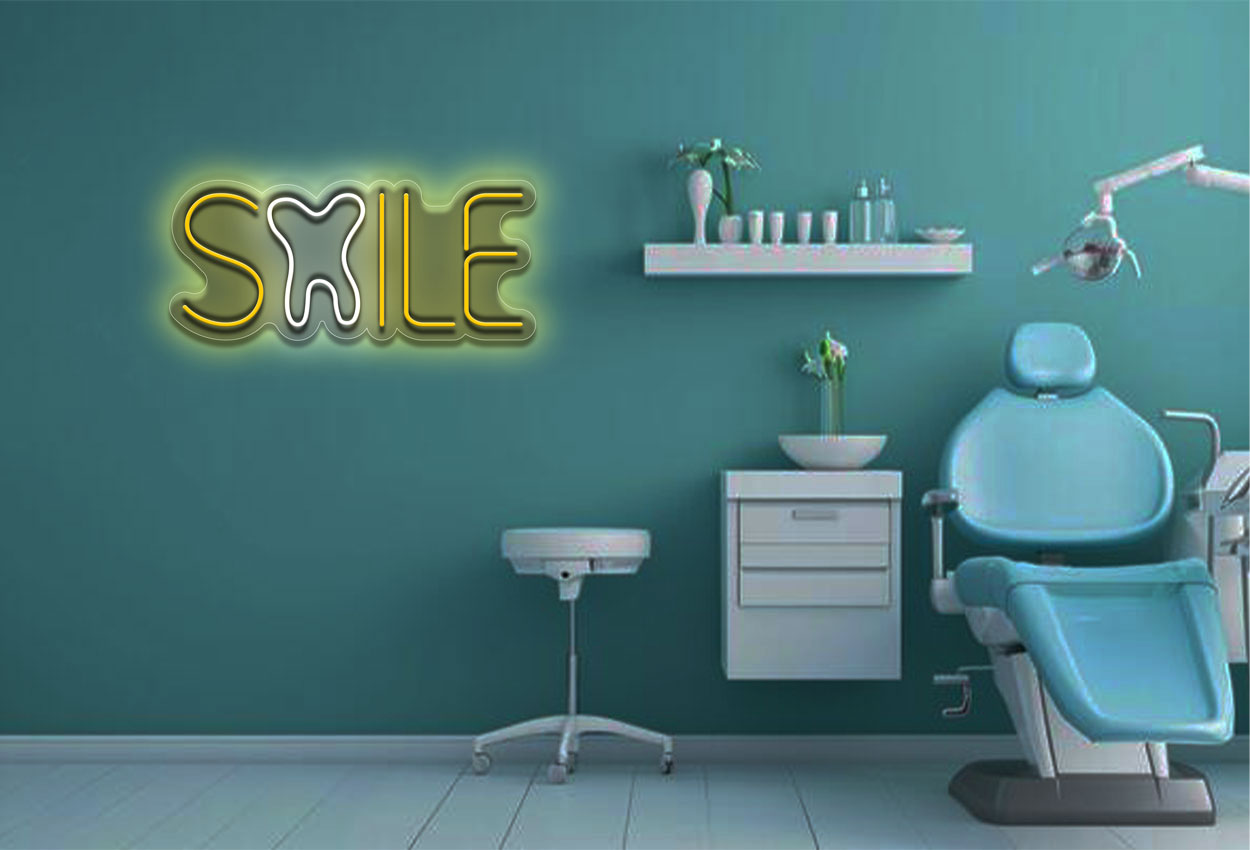 Smile And a Tooth LED Neon Sign