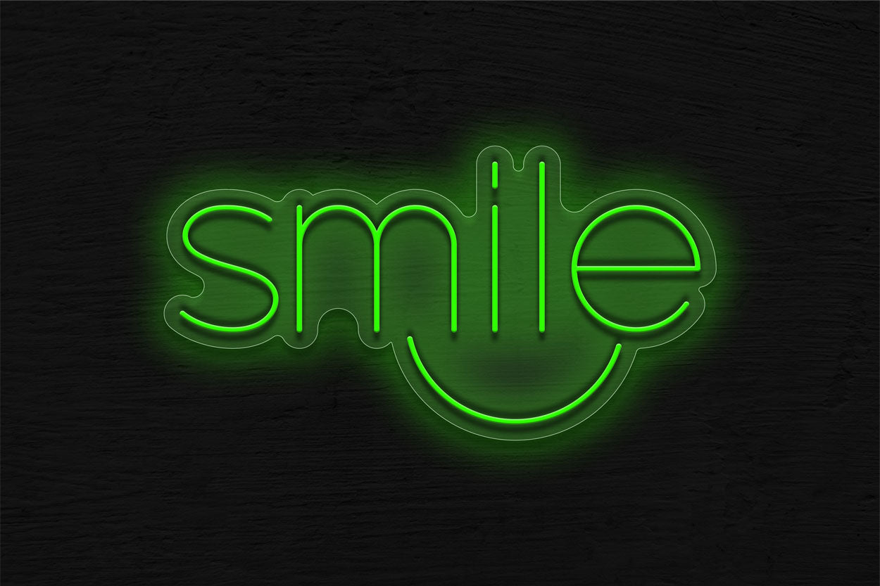 Smile With Emoticon LED Neon Sign