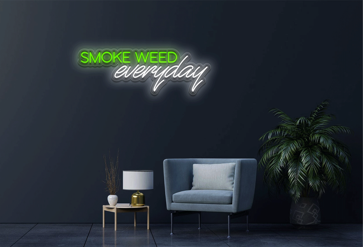 Smoke Weed Everyday LED Neon Sign