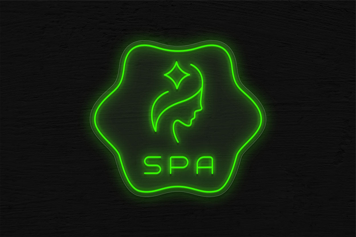 Spa With Face Logo LED Neon Sign