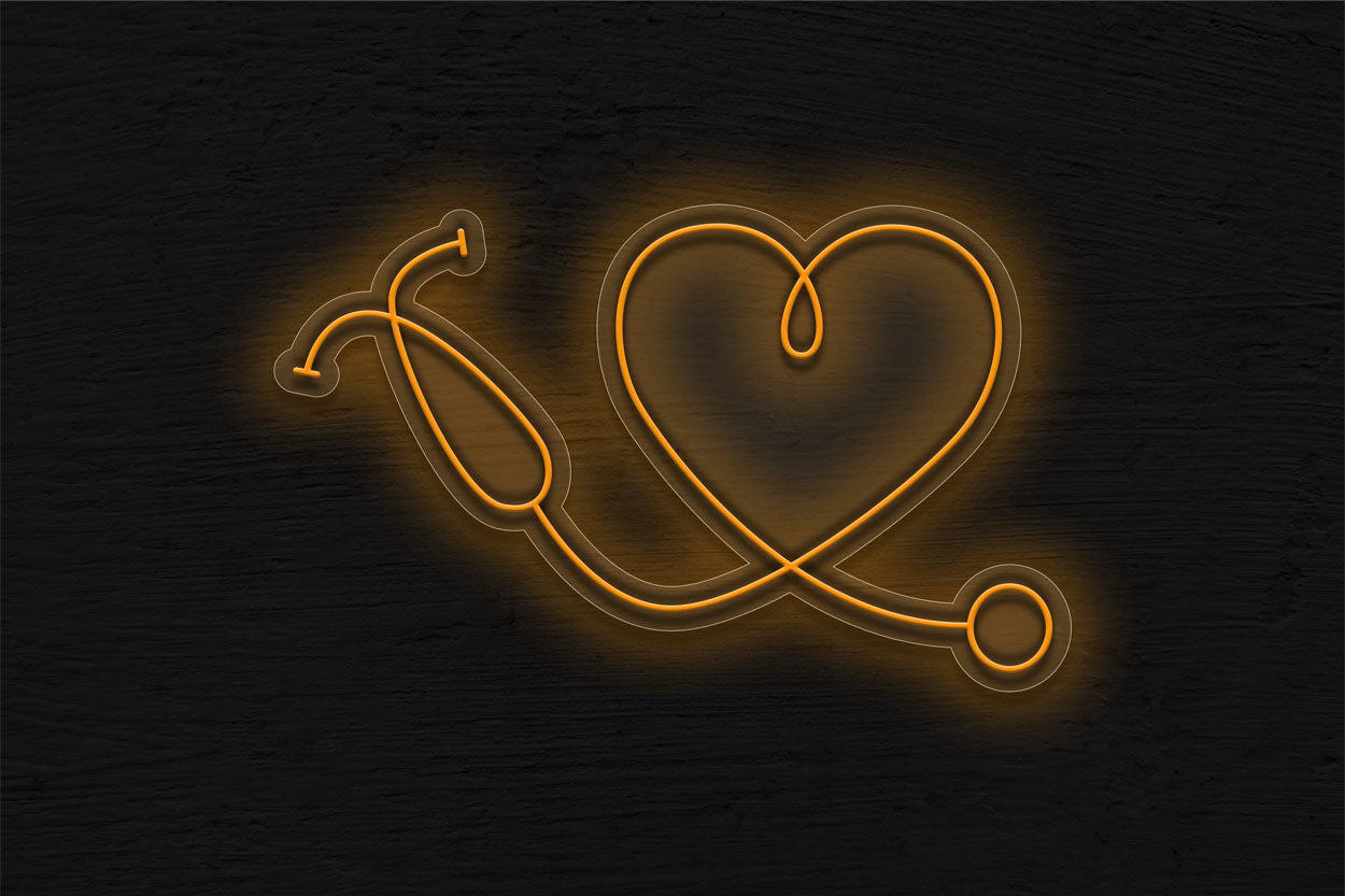 Stethoscope Heart LED Neon Sign