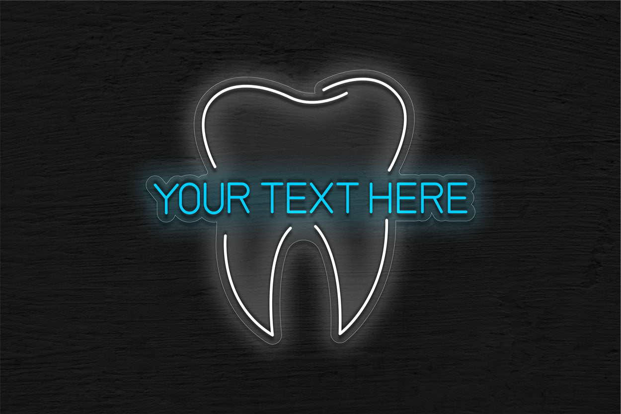 Teeth With Your Text Here LED Neon Sign