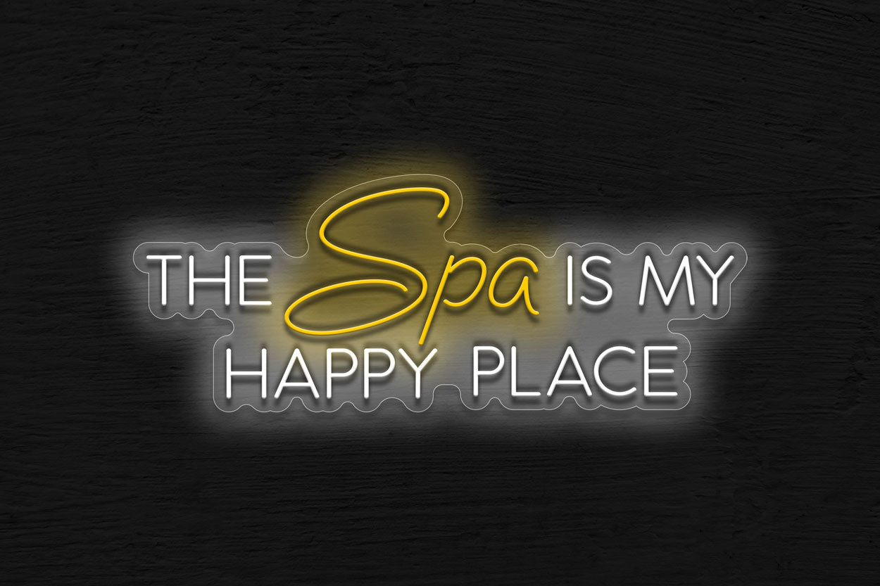 The Spa Is My Happy Place LED Neon Sign