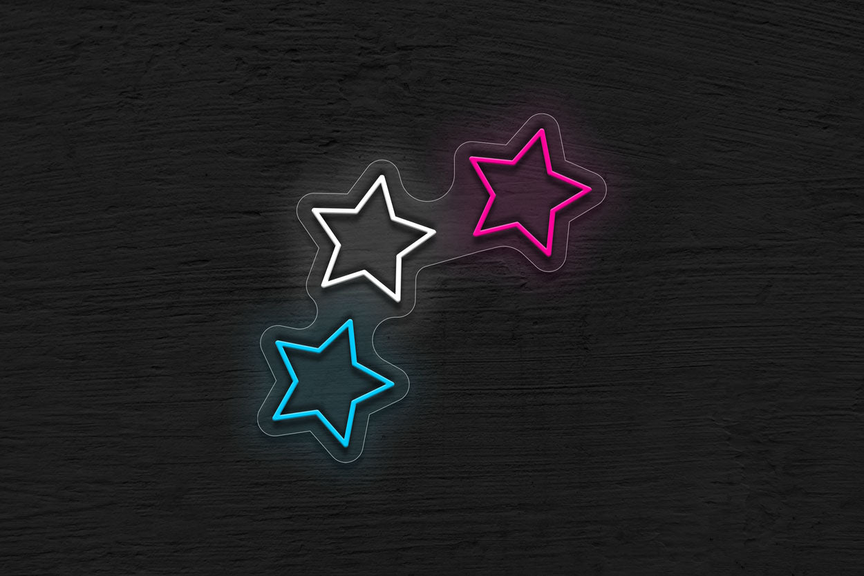 Three Star (Bat Mitzvah) LED Neon Sign