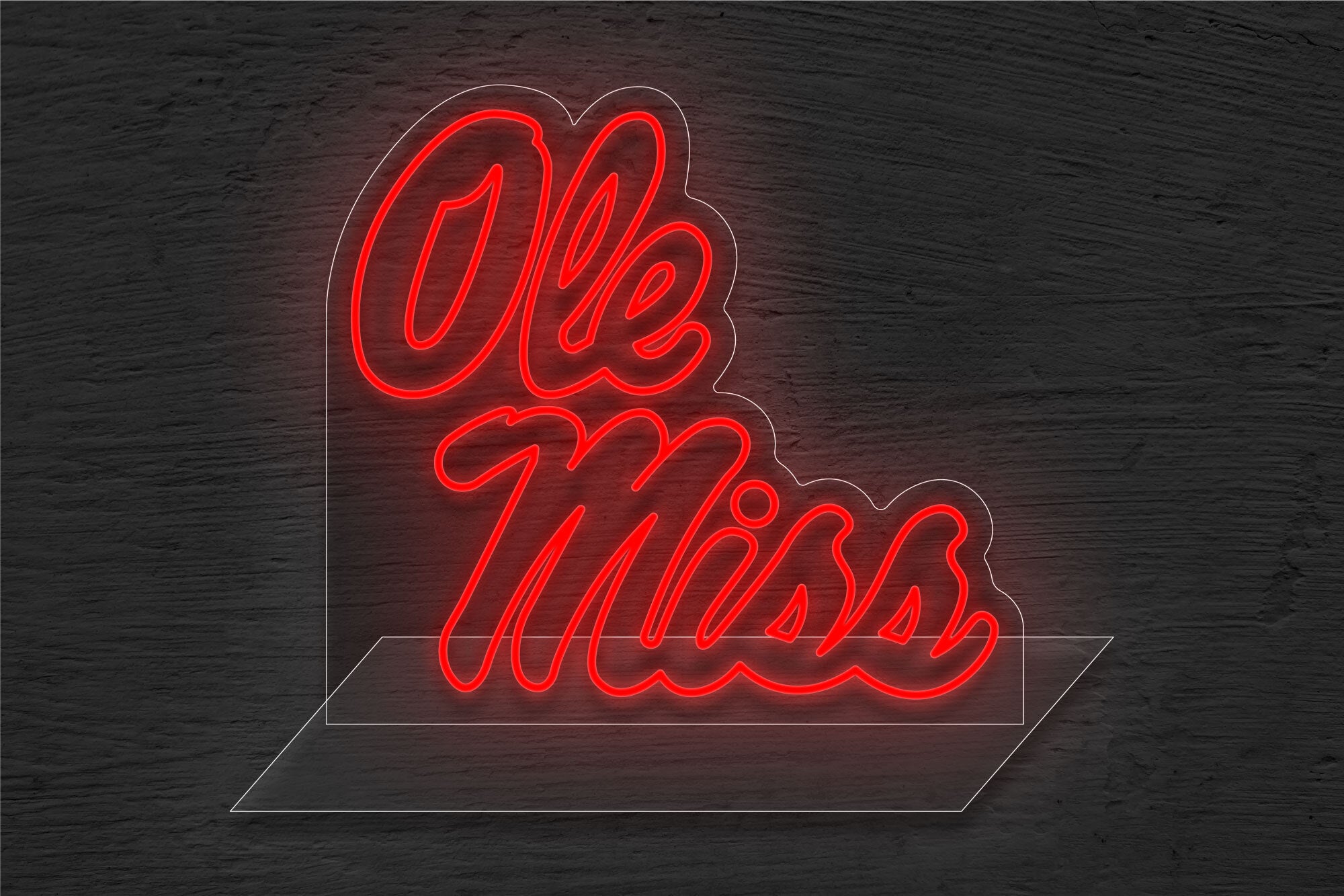 University of Mississippi (Ole Miss Rebels) Logo LED Neon Sign