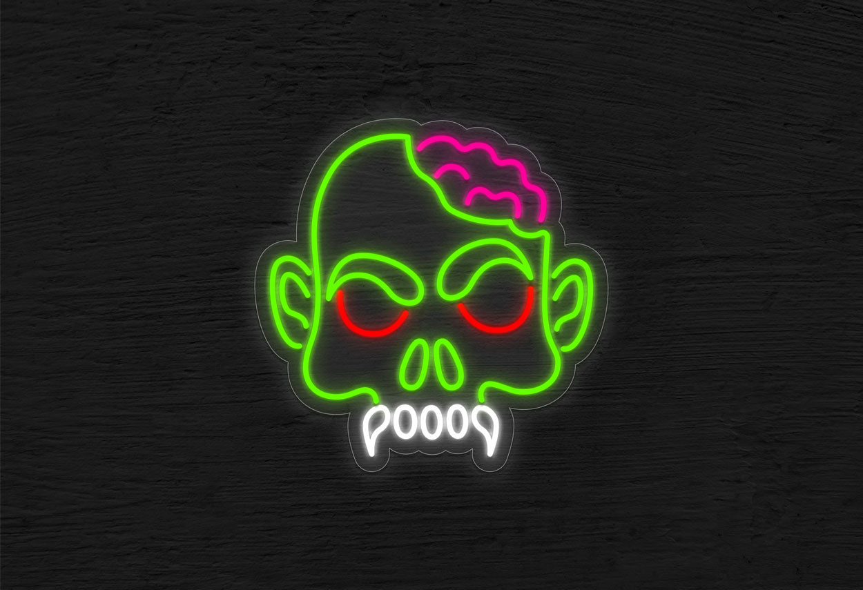 Vampire Head Logo LED Neon Sign