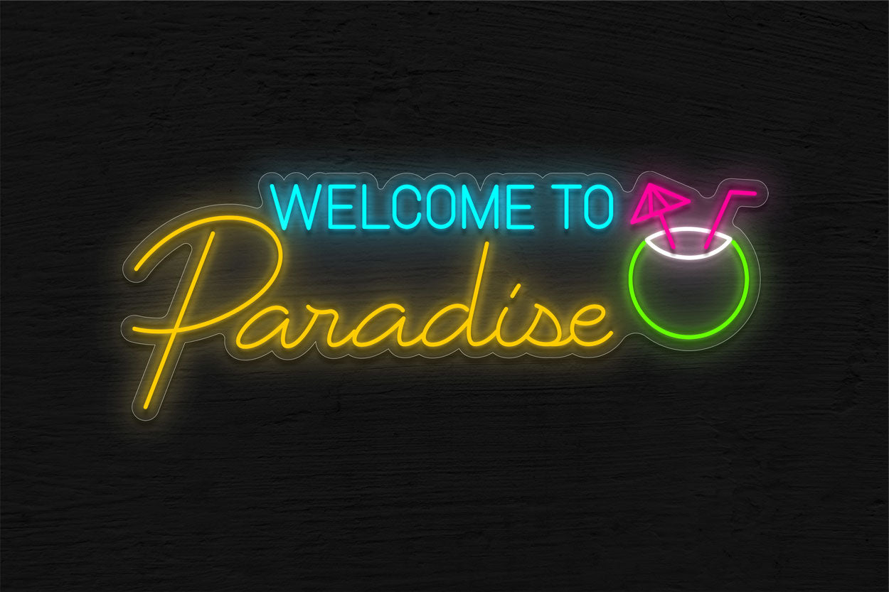 Welcome To Paradise LED Neon Sign