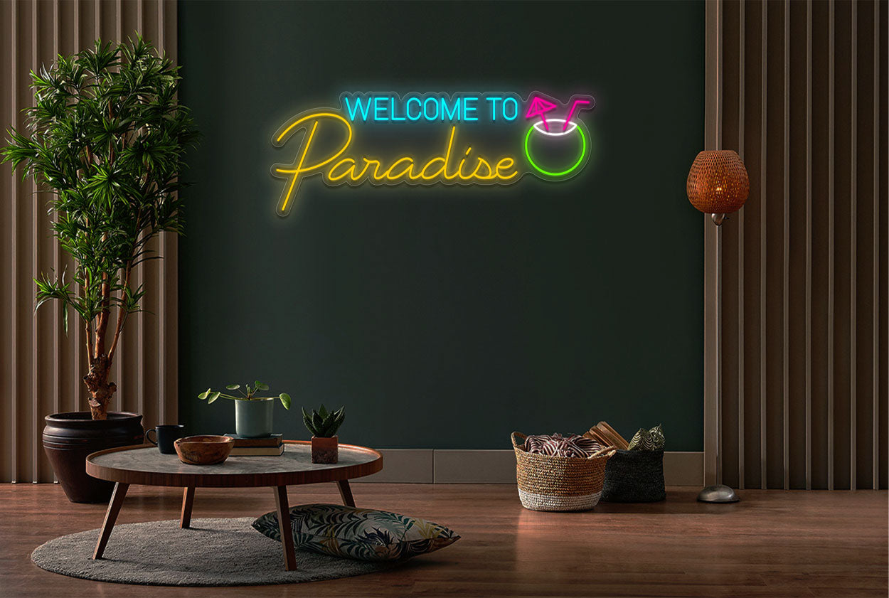 Welcome To Paradise LED Neon Sign