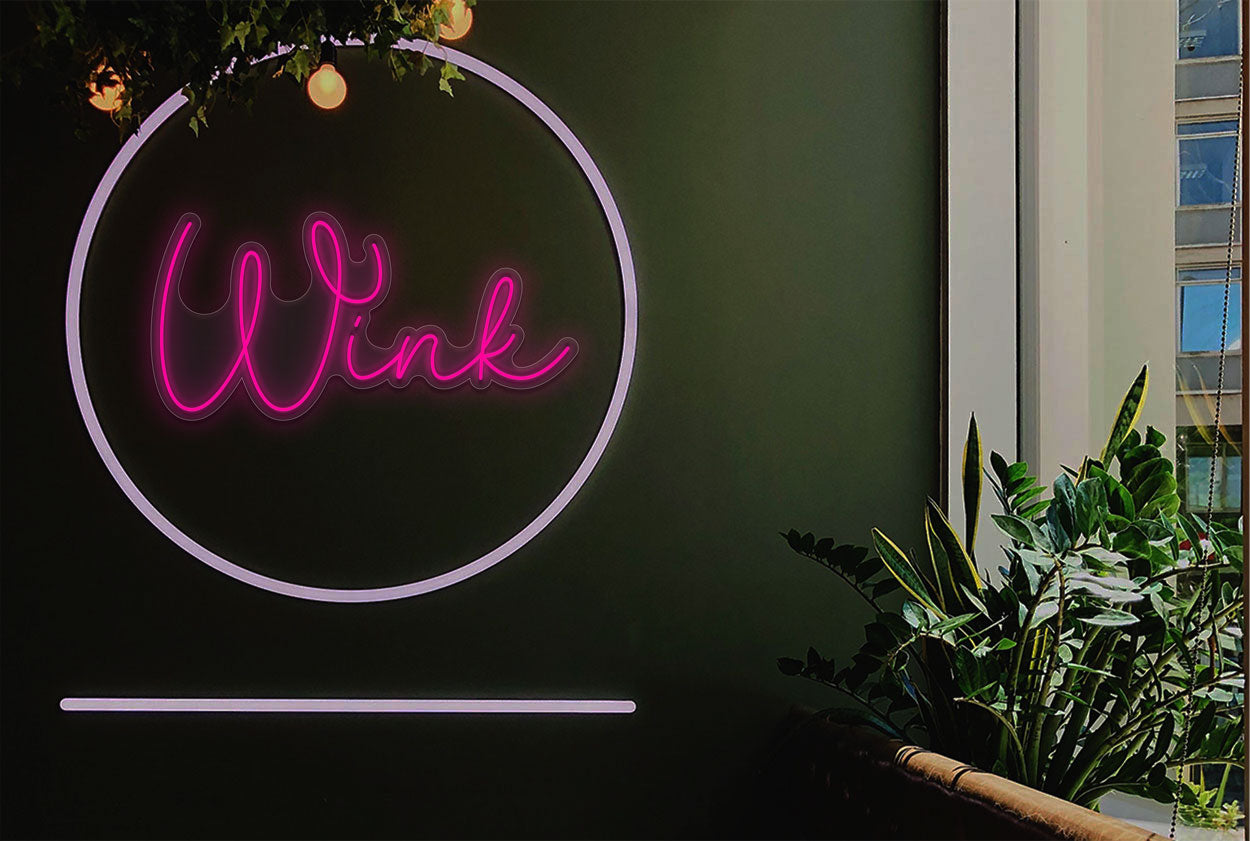 Wink LED Neon Sign